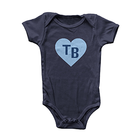 Heart of TB Baseball Onesie