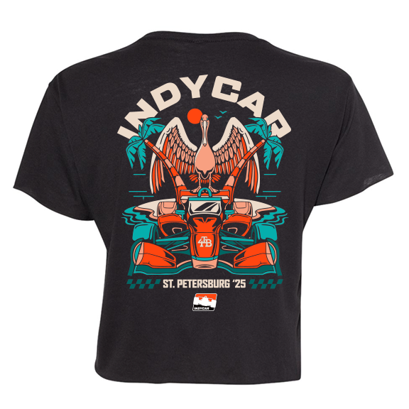 2025 INDYCAR x For the Bay Collab Ladies crop tee