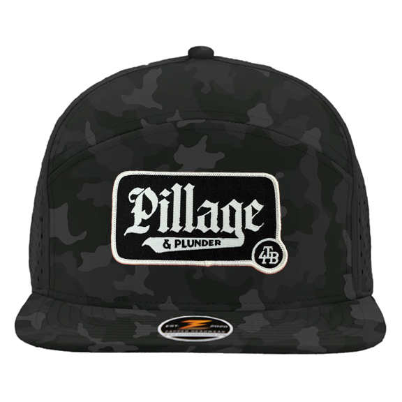 For the Bay Pillage & Plunder Black and white patch hat