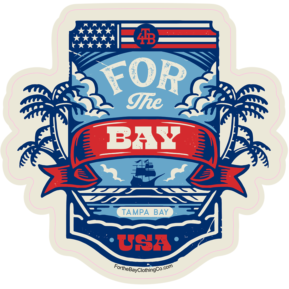 For the Bay 'Merica Sticker