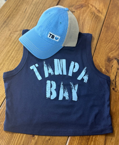 Ladies Tampa Bay Baseball Crop tank