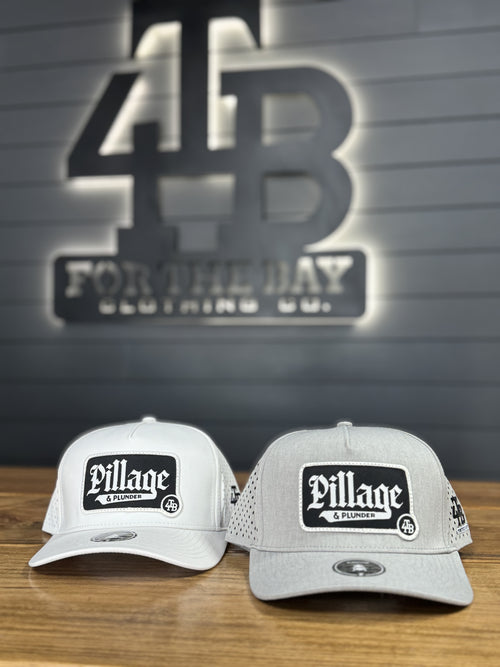 For the Bay Pillage & Plunder Black and white patch hat