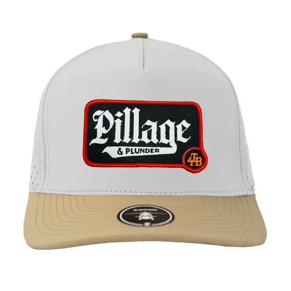 For the Bay Pillage & Plunder Black and white patch hat