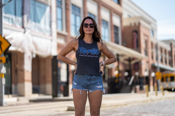 Ladies Tampa Bay Hockey Club TBHC Racerback Cropped tank