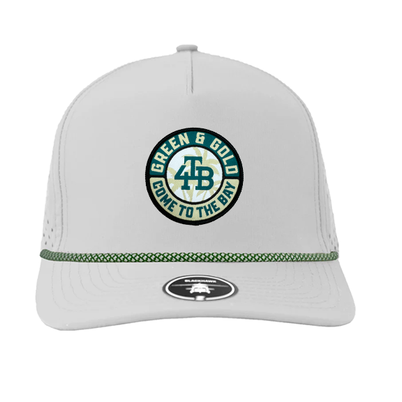 For the Bay Green & Gold Palm hat