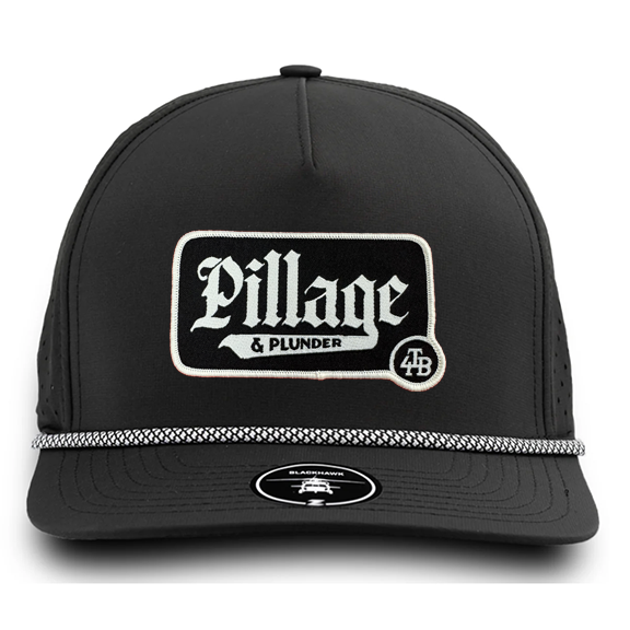 For the Bay Pillage & Plunder Black and white patch hat