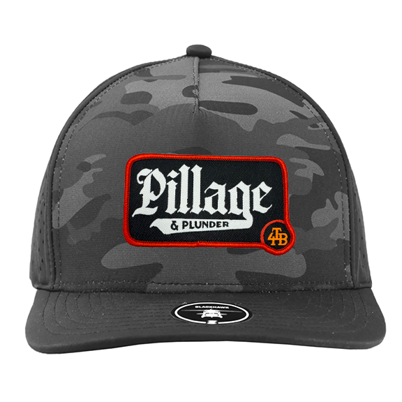 For the Bay Pillage & Plunder Black and white patch hat