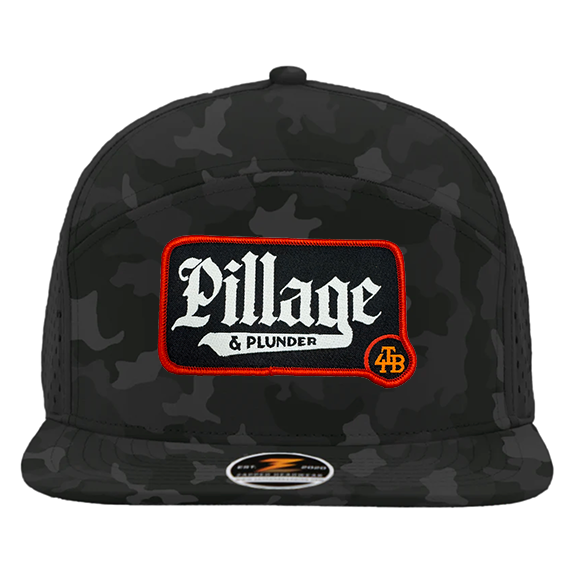 For the Bay Pillage & Plunder Black and white patch hat