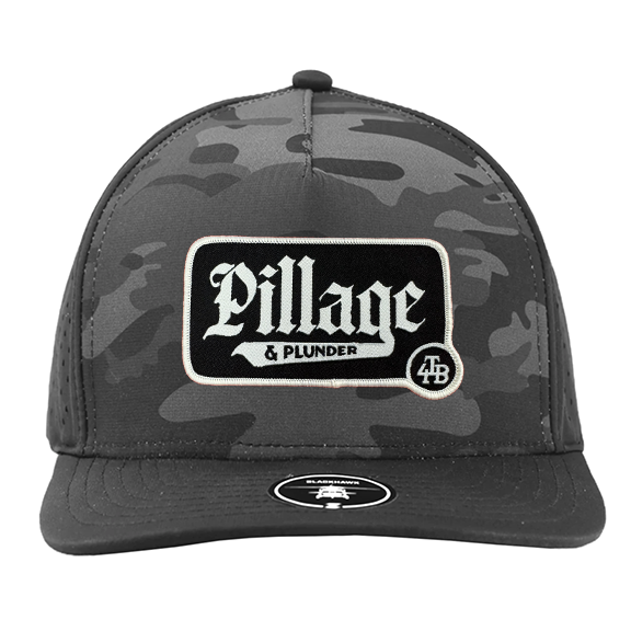 For the Bay Pillage & Plunder Black and white patch hat