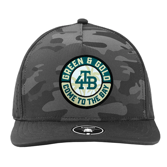 For the Bay Green & Gold Palm hat