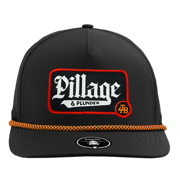 For the Bay Pillage & Plunder Black and white patch hat