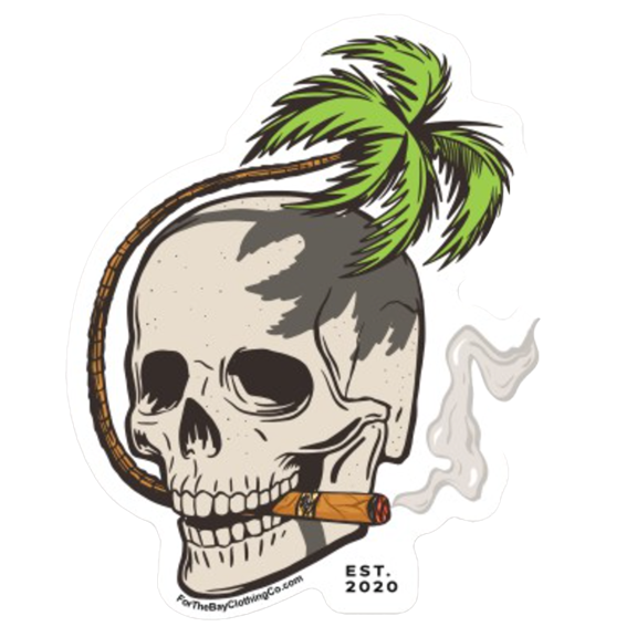 Tampa Bay City Skull Sticker