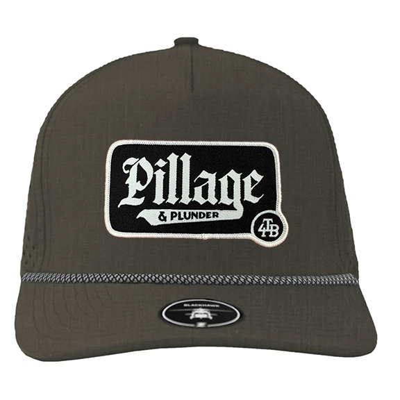 For the Bay Pillage & Plunder Black and white patch hat