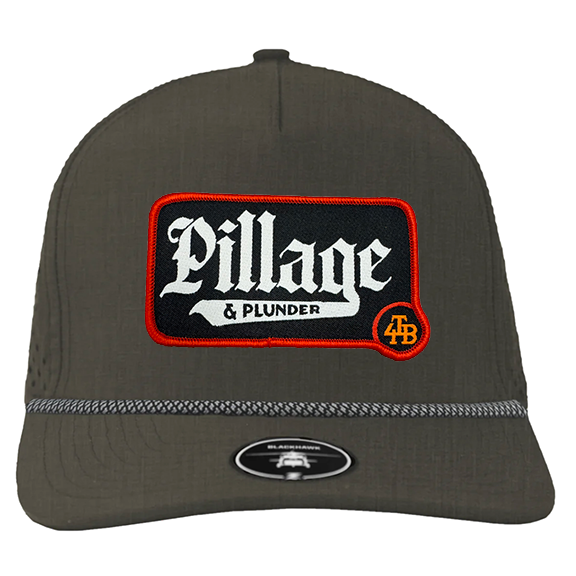 For the Bay Pillage & Plunder Black and white patch hat