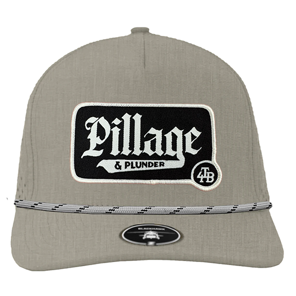 For the Bay Pillage & Plunder Black and white patch hat