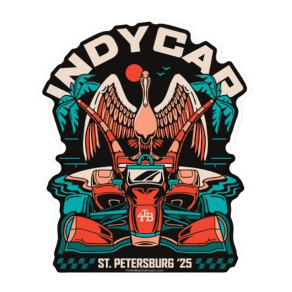 2025 IndyCar x For the Bay Collab sticker