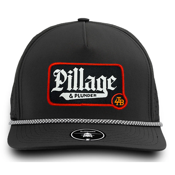 For the Bay Pillage & Plunder Black and white patch hat