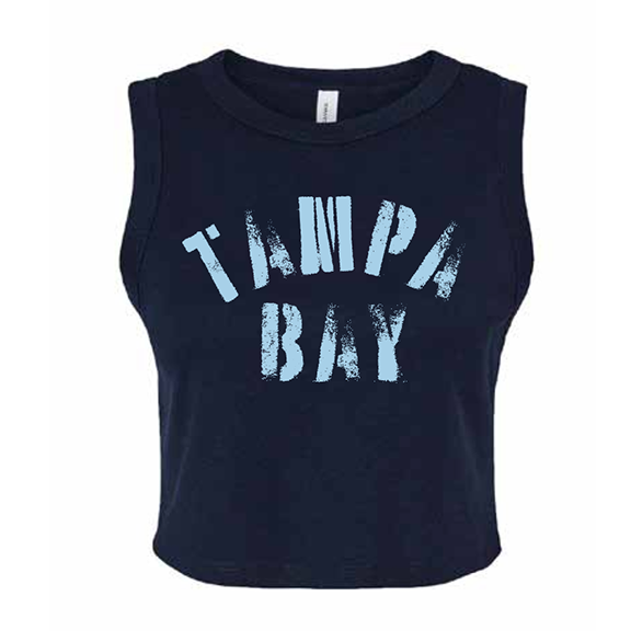 Ladies Tampa Bay Baseball Crop tank