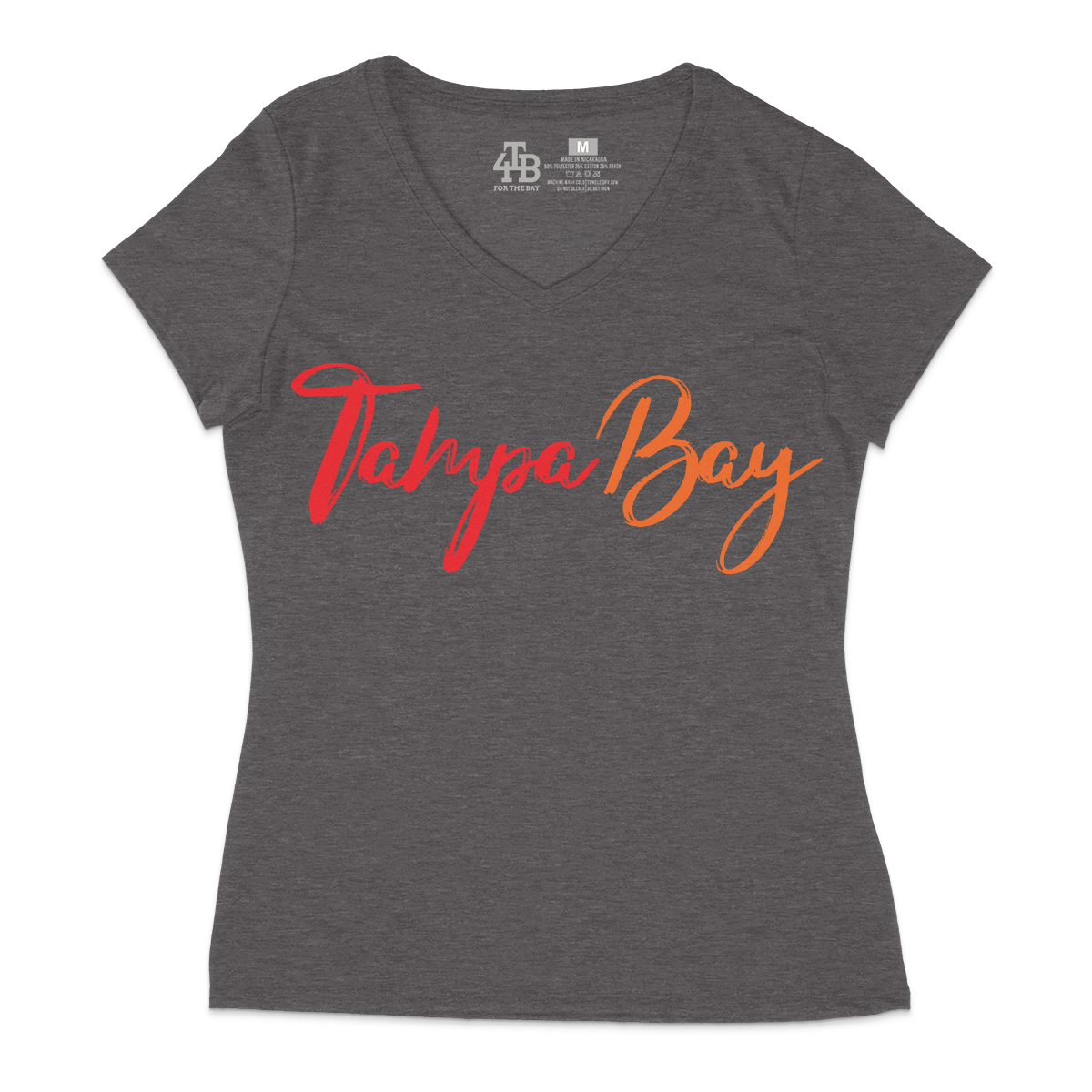 Ladies V-neck Tampa Bay Script tee