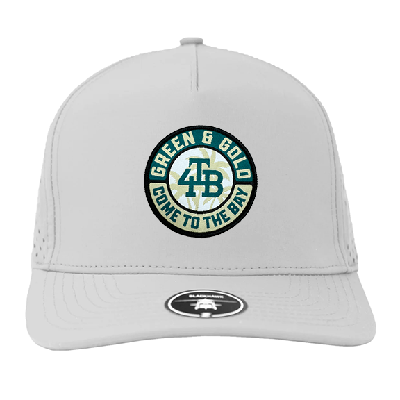 For the Bay Green & Gold Palm hat