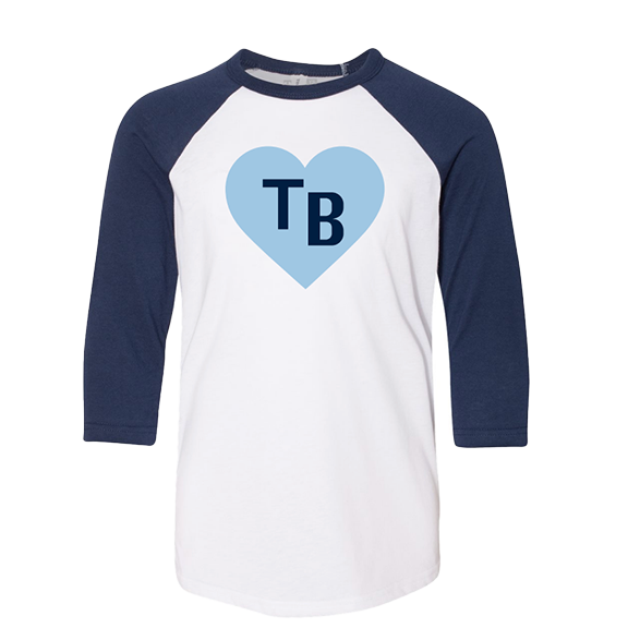 YOUTH Heart of TB Baseball Raglan tee